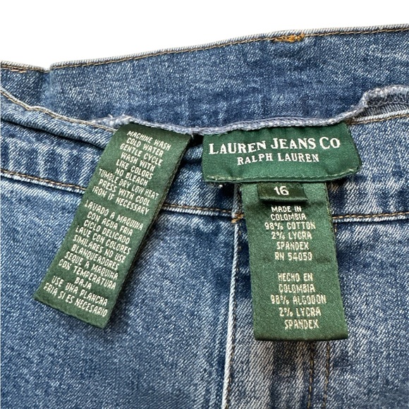 Lauren Jeans Co Ralph Lauren Women's Size 16 Light Blue Denim Straight Leg Mom - Picture 5 of 7